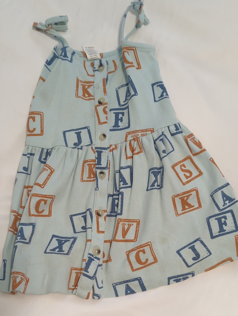 Kate Quinn Alphabet Dress Organic Cotton 2/3t